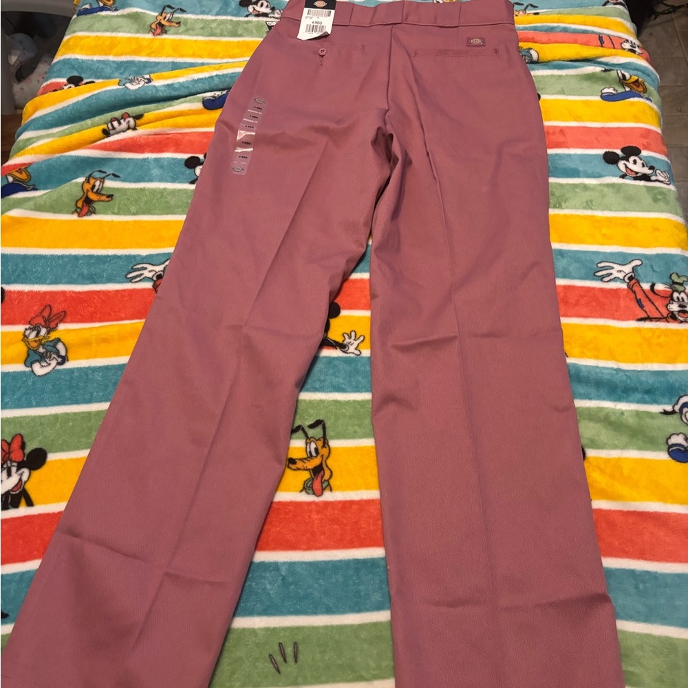Dickies Straight Leg Work Pants Mauve Pink - Picture 6 of 8
